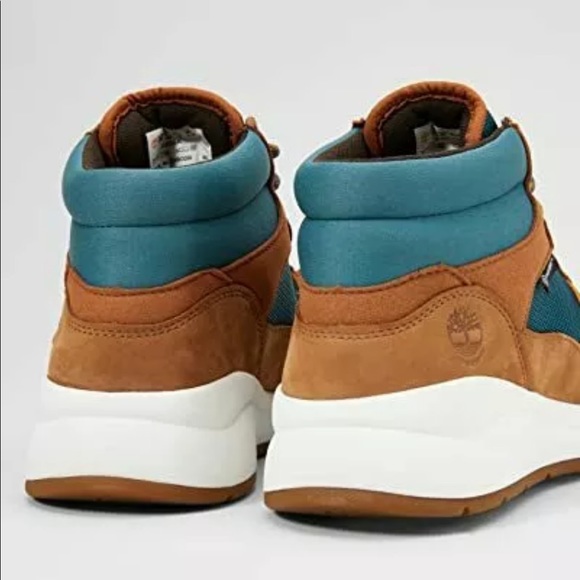 Timberland Women's Boroughs F/L Mid Waterproof Sneakers Rust Nubuck - Picture 3 of 6